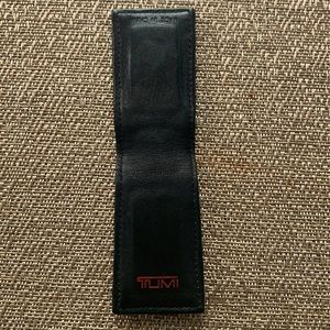TUMI leather money clip